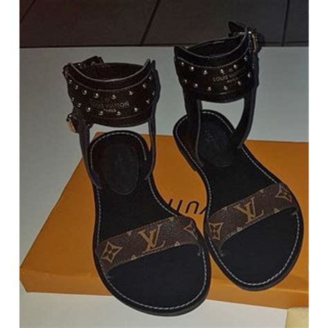 brown lv sandals|louis vuitton brown sandals.